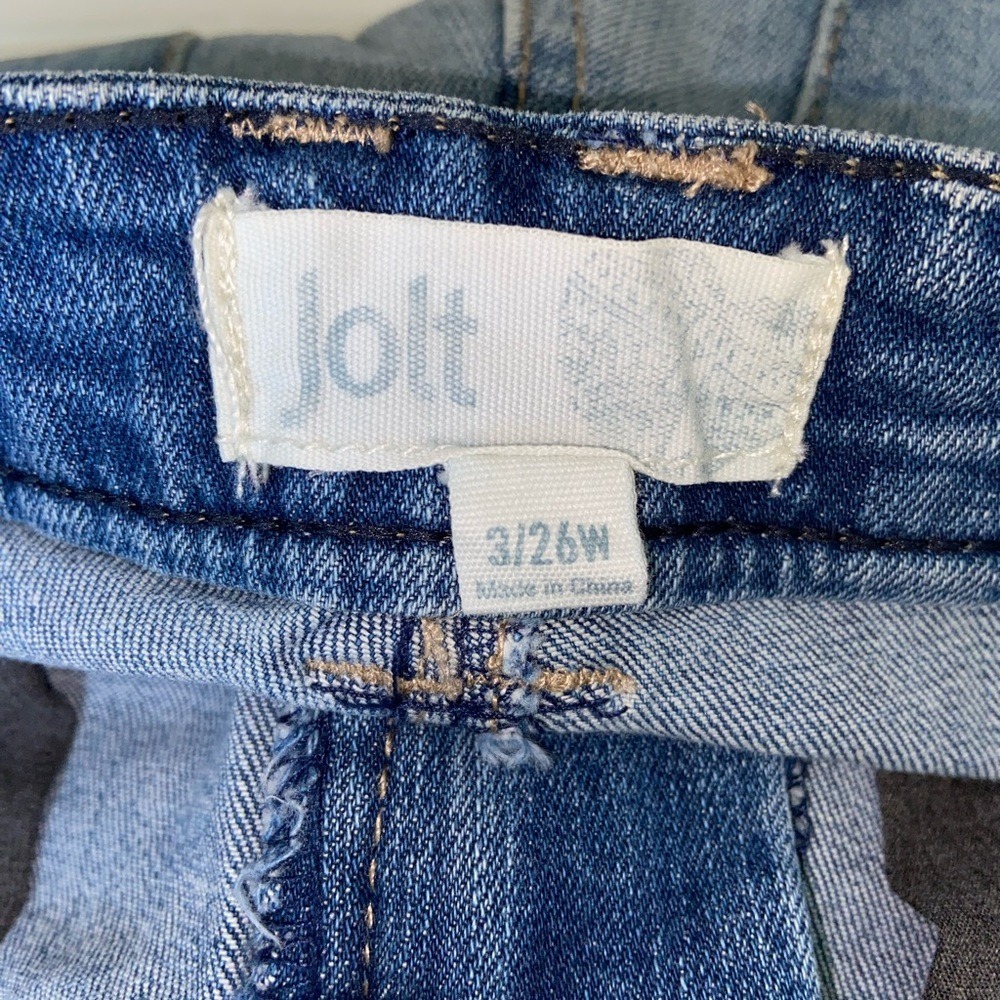 Jolt Ladies Ruffled Bottom Zip Jr Jean Shorts Jr Sz 9 Available New w tags - Picture 7 of 13